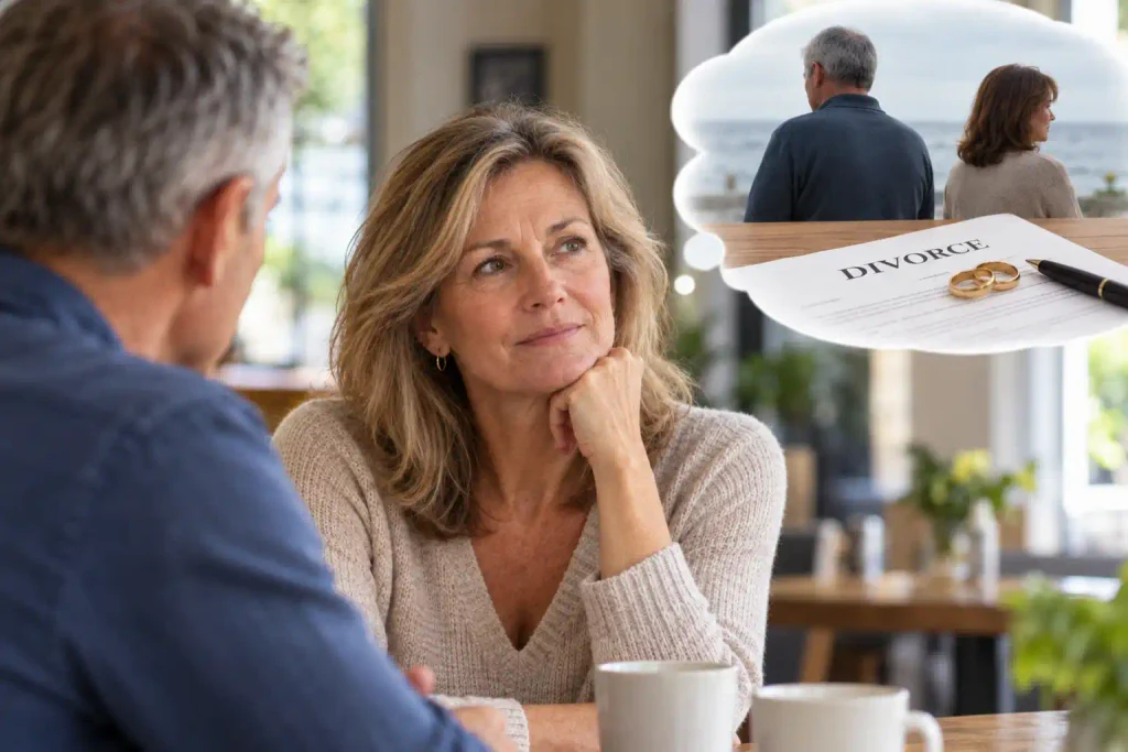 Woman over 50 considering whether to date a separated man whose divorce is not final